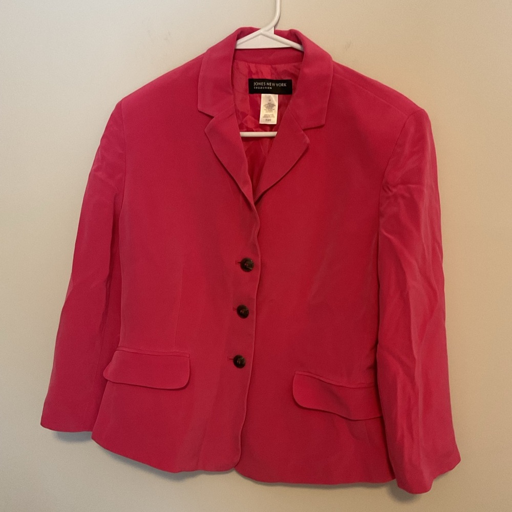 Jones New York Women's Bright Pink Suit Jacket